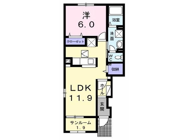 新発田駅 徒歩11分 1階の物件間取画像